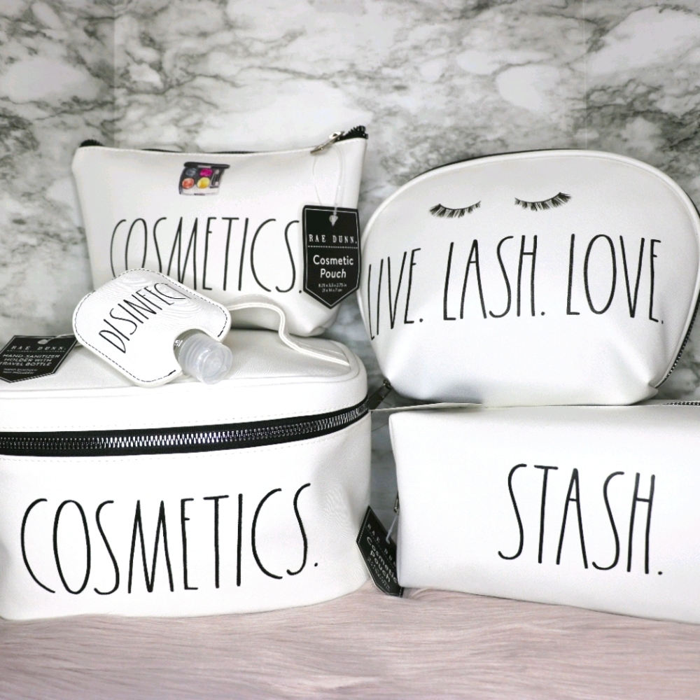 Rae Dunn Cosmetic Makeup Bags Set